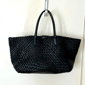 FALOR Firenze Hand Woven Leather Made in Italy Tote Handbag XL